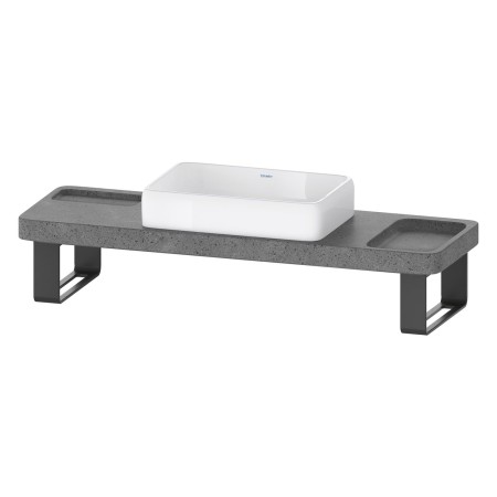 Ensemble de consoles en pierre Duravit Qatego avec lavabo, console et support de console 140 x 45 cm