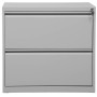 Wolfstahl Hängeregistraturschrank doppelbahnig 2 Schubladen 70 x 62 x 70 cm - technische Ansicht