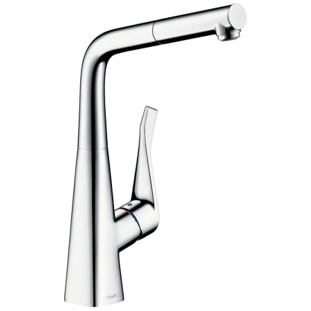 Rubinetto monocomando per cucina hansgrohe Metris M71 320, beccuccio estraibile, 1getto, sBox