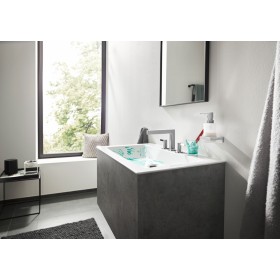 Rubinetto lavabo a 3 fori hansgrohe Finoris 110 con scarico a pressione Push-Open
