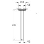 VitrA Origin Deckenarm für Duschkopf, Ausladung 30 cm - Detailansicht