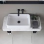 Ensemble de consoles en pierre Duravit Qatego avec lavabo, console et support de console 100 x 45 cm