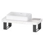 Ensemble de consoles en pierre Duravit Qatego avec lavabo, console et support de console 100 x 45 cm - vue détaillée