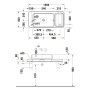 Ensemble de consoles en pierre Duravit Qatego avec lavabo, console et support de console 100 x 45 cm