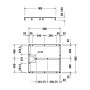 Piedini di supporto Duravit per piatto doccia Stonetto 90 x 80 cm - vista dettagliata