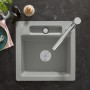 Lavello incasso Villeroy & Boch Siluet 50 S Flat, scarico con azionamento manuale, reversibile - vista tecnica