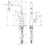 hansgrohe Talis Select M51 Miscelatore monocomando per cucina 300, beccuccio estraibile, 1getto - vista dettagliata