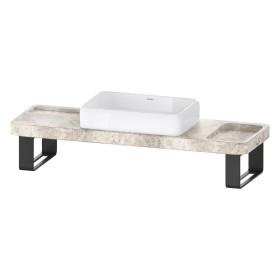 Ensemble de consoles en pierre Duravit Qatego avec lavabo, console et support de console 140 x 45 cm