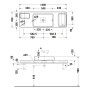 Ensemble de consoles en pierre Duravit Qatego avec lavabo, console et support de console 140 x 45 cm - vue détaillée