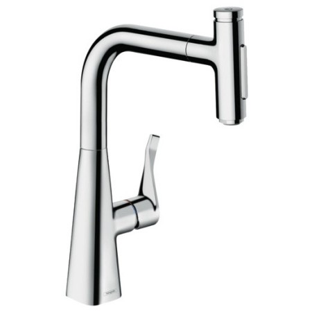Rubinetto monocomando per cucina hansgrohe Metris Select M71 240, doccetta estraibile, 2 getti, sBox