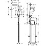 Rubinetto monocomando per cucina hansgrohe Metris Select M71 240, doccetta estraibile, 2 getti, sBox - vista dettagliata