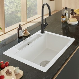 Lavello incasso Villeroy & Boch Siluet 60 S Flat, scarico con azionamento manuale