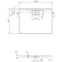 Receveur de douche Villeroy & Boch Architectura Metalrim 100 x 75 x 4,8 cm