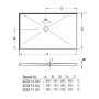 Receveur de douche Villeroy & Boch Subway Infinity 150 x 90 cm pour installation en angle à gauche