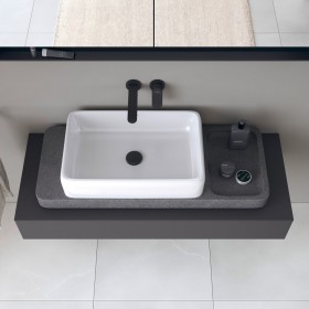 Ensemble de consoles en pierre Duravit Qatego avec lavabo et console 100 x 41 cm