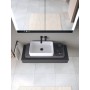 Ensemble de consoles en pierre Duravit Qatego avec lavabo et console 100 x 41 cm - vue technique