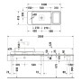 Ensemble de consoles en pierre Duravit Qatego avec lavabo et console 100 x 41 cm