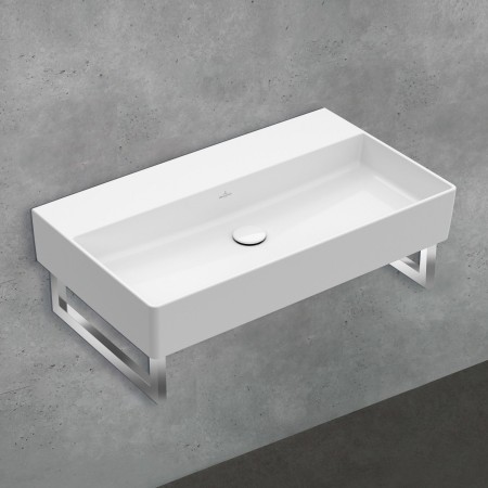 Villeroy & Boch Memento 2.0 Lavabo 80 cm senza foro per rubinetto, senza troppo pieno