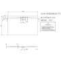 Piatto doccia Villeroy & Boch Architectura Metalrim 140 x 90 x 1,5 cm