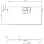 Receveur de douche Villeroy & Boch Architectura Metalrim 140 x 80 x 4,8 cm