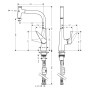 hansgrohe Talis Select M51 Miscelatore monocomando per cucina 300, beccuccio estraibile, 1jet - vista dettagliata