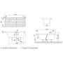 Vasca Villeroy & Boch Squaro Duo 180 x 80 cm, Hydropool Comfort, Posizione 1