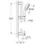 Ensemble de barre de douche GROHE Tempesta Neu 100 Cosmopolitan 90 cm 2 jet - vue détaillée