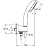 GROHE Tempesta 100 Wandhalterset mit 2 Strahlarten - Detailansicht