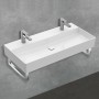 Villeroy & Boch Memento 2.0 Lavabo 100 cm con 2 fori per rubinetto, senza troppo pieno