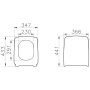 VitrA Metropole WC Sitz Slim Wrap - technische Ansicht