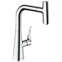 Rubinetto monocomando per cucina hansgrohe Metris Select M71 240, beccuccio estraibile, 1getto, sBox