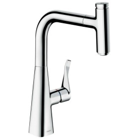 Rubinetto monocomando per cucina hansgrohe Metris Select M71 240, beccuccio estraibile, 1getto, sBox