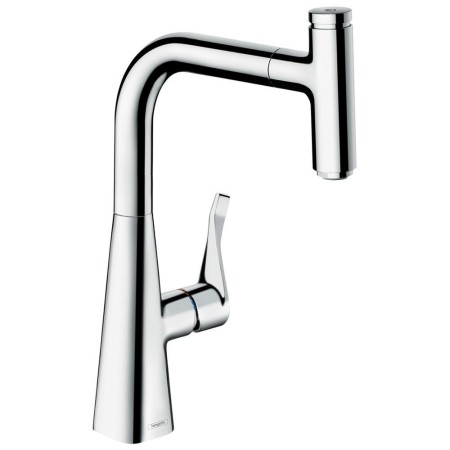 Rubinetto monocomando per cucina hansgrohe Metris Select M71 240, beccuccio estraibile, 1getto, sBox
