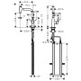 Rubinetto monocomando per cucina hansgrohe Metris Select M71 240, beccuccio estraibile, 1getto, sBox - vista dettagliata
