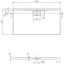 Receveur de douche Villeroy & Boch Architectura Metalrim 140 x 75 x 4,8 cm