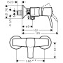hansgrohe Metropol Classic Einhebel-Brausemischer Aufputz mit Hebelgriff - Detailansicht
