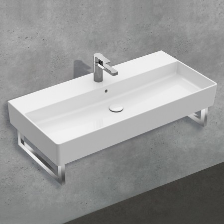 Villeroy & Boch Memento 2.0 Lavabo 100 cm con 1 foro miscelatore, con troppo pieno