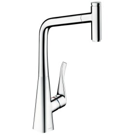 hansgrohe Miscelatore monocomando da cucina Metris Select M71 320, beccuccio estraibile, 1getto, sBox