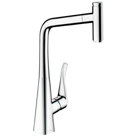 hansgrohe Miscelatore monocomando da cucina Metris Select M71 320, beccuccio estraibile, 1getto, sBox