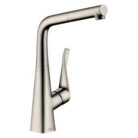 Rubinetto monocomando per cucina hansgrohe Metris M71 320, beccuccio estraibile, 1jet, sBox