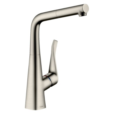 hansgrohe Miscelatore monocomando per cucina Metris M71 320, beccuccio estraibile, 1getto