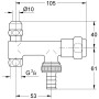 GROHE Eggemann Original WAS Ventil Eckfix DN 10 - Detailansicht