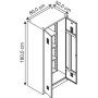 Wolfstahl Putzmittelschrank Stahl abschliessbar 80 x 50 x 180 cm - Produktansicht