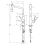 Miscelatore monocomando per cucina hansgrohe Metris Select M71 320, beccuccio estraibile, 1jet - vista dettagliata