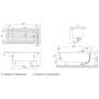 Vasca Villeroy & Boch O.novo Solo 170 x 70 cm, Combipool Entry, Posizione 2
