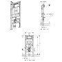 Geberit Duofix Element für Wand-WC, 112 cm, mit Sigma UP-Spülkasten 12 cm - Produktansicht