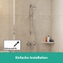 Ensemble de douche hansgrohe Vernis Blend Vario EcoSmart avec barre de douche Crometta 65 cm - vue technique