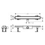 hansgrohe RainDrain Compact Komplettset Duschrinne 60 cm befliesbar für flache Installation - Produktansicht