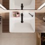 hansgrohe Xanuia Q Lavabo d'appoggio satinato 600/480 con foro per rubinetto e troppopieno - vista tecnica