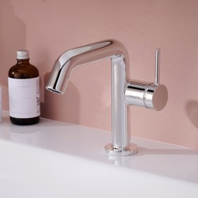 Rubinetto monocomando per lavabo hansgrohe Tecturis S 110 Fine CoolStart risparmio d'acqua+ con scarico Push-Open